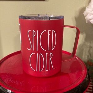 NEW Rae Dunn  SPICED CIDER RED 12 OZ Stainless Steel Tumbler/Mug with Lid